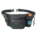 7 Zippers Fanny Pack w/ Bottle Holder & Cell Phone Pouch & Front Flap